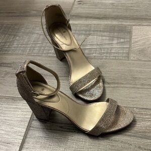 Bandolino Shimmering Gold Chrome Block Heels
